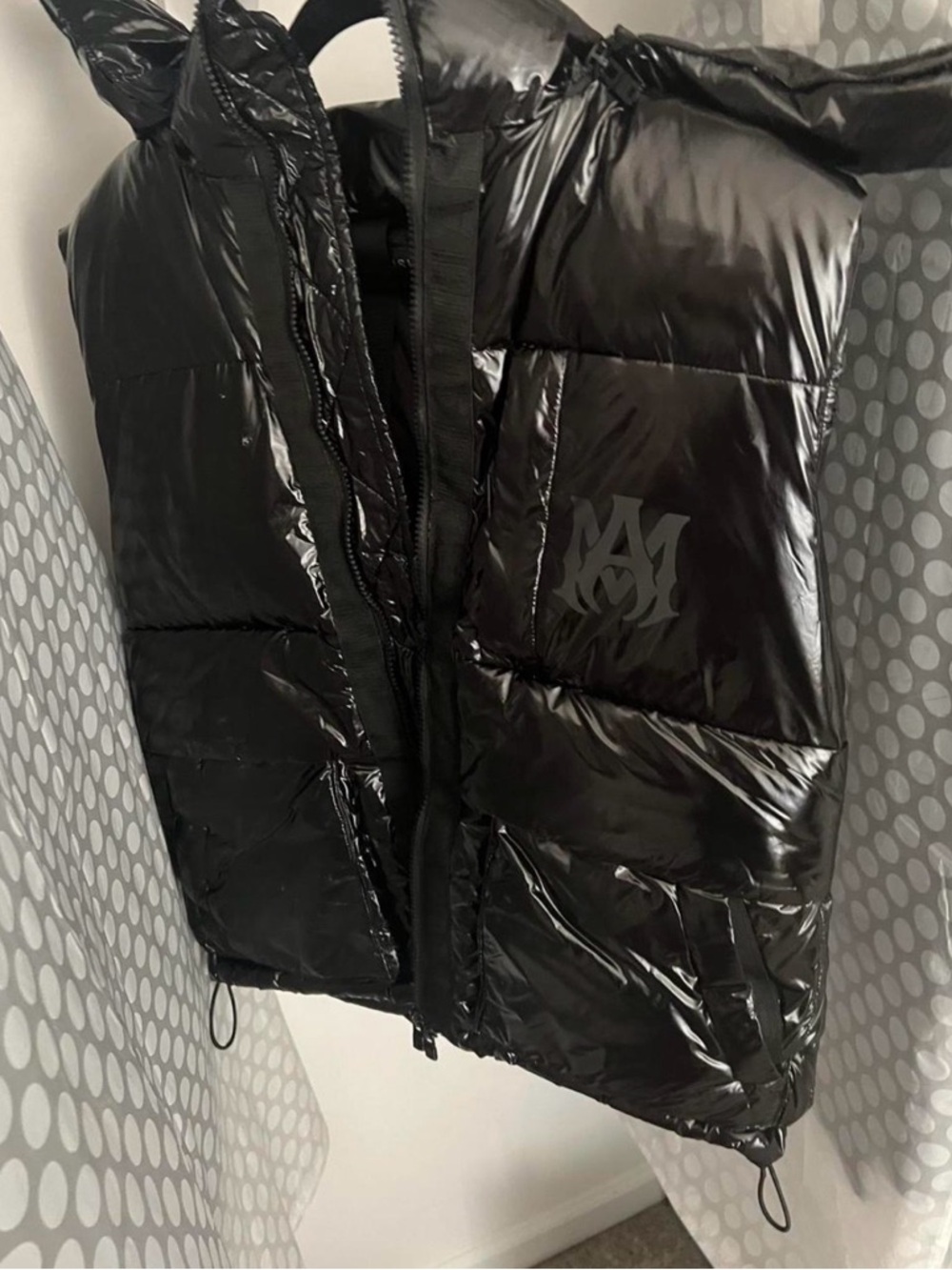 AMIRI Black Shiny Puffer Vest